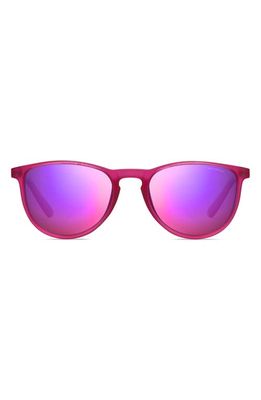 Polaroid Kids' 48mm Polarized Rectangular Sunglasses in Bright Pink/Pink