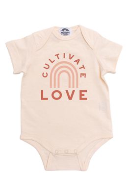 POLISHED PRINTS Cultivate Love Organic Cotton Bodysuit in Natural