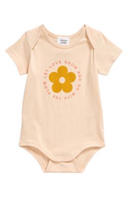 POLISHED PRINTS Let Love Grow Organic Cotton Bodysuit in Sunkiss