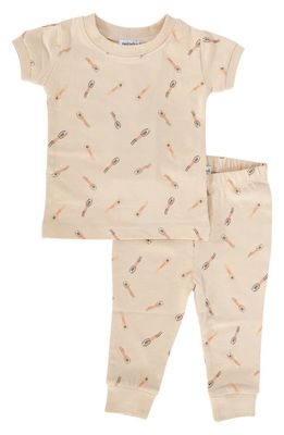 POLISHED PRINTS Swimmers Organic Cotton T-Shirt & Pants in Sunkiss