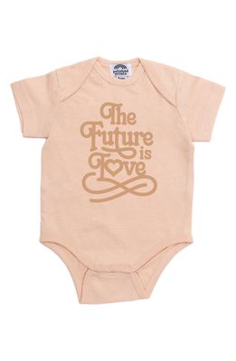 POLISHED PRINTS The Future Is Love Organic Cotton Bodysuit in Sunkiss