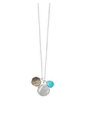 Polished Rock Candy Isola Sterling Silver, Turquoise & Mother-of-Pearl Pendant Necklace