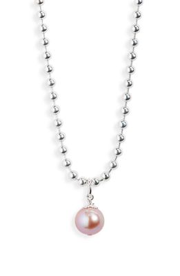 POLITE WORLDWIDE Ball Freshwater Pearl Necklace in Silver