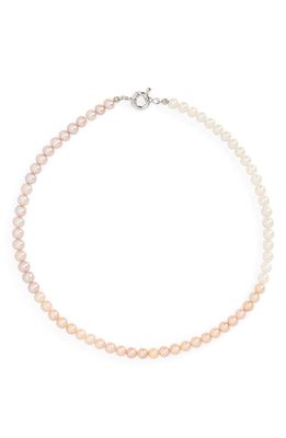 POLITE WORLDWIDE Gradient Freshwater Pearl Necklace in Sterling Silver