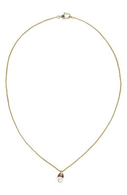 POLITE WORLDWIDE Graphic Freshwater Pearl Necklace in Gold