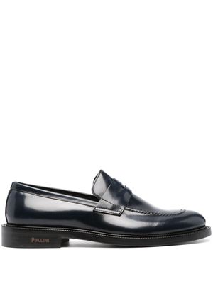 Pollini 1920 leather penny loafers - Blue