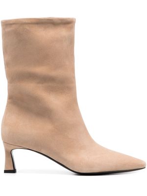 Pollini 60mm pointed-toe suede boots - Neutrals