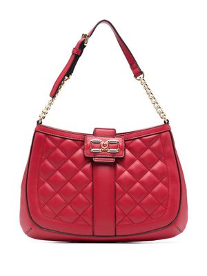 Pollini Check the Lines shoulder bag - Red