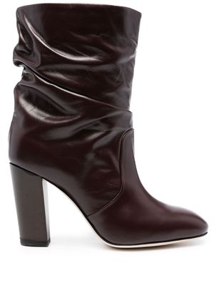 Pollini Cuddle 90mm leather boots - Red