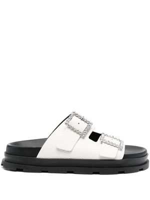 Pollini double-strap sandals - White