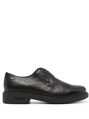 Pollini Gentlemen's Club goatskin derby shoes - Black