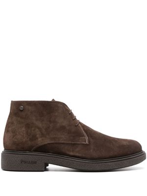 Pollini Gentlemen's Club leather lace-up boots - Brown