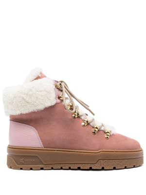 Pollini Ice Cracker nubuck boots - Pink