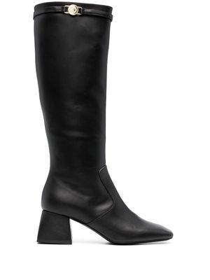 Pollini Mannish 80mm leather boots - Black