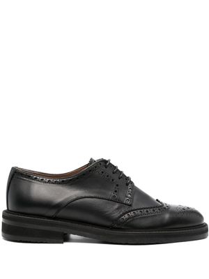 Pollini Mannish leather oxford shoes - Black