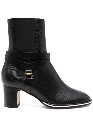 Pollini Saddle 60mm leather boots - Black
