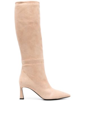 Pollini Sissi 75mm suede boots - Neutrals