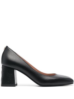 Pollini Sloane square-toe leather pumps - Black