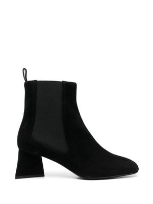 Pollini square-toe leather boots - Black