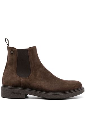 Pollini suede slip-on ankle boots - Brown