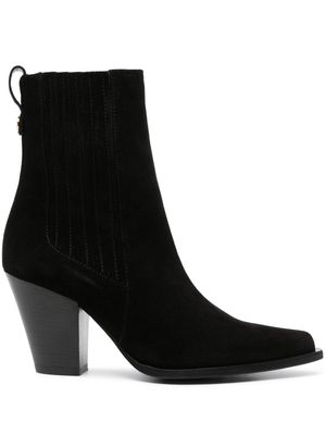 Pollini Texas Flair 100mm suede ankle boots - Black
