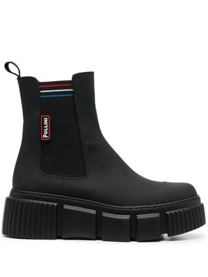 Pollini Wet Look leather Chelsea boots - Black