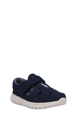 POLO Barnes Water Resistant Fisherman Sandal in Navy Canvas Paperwhite