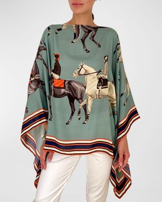 Polo Cashmere-Blend Poncho