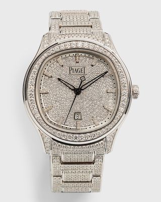 Polo Date 36mm 18K White Gold Diamond Watch