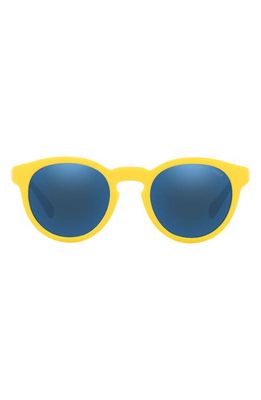 Polo Ralph Lauren 49mm Mirrored Round Sunglasses in Yellow