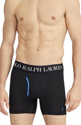 Polo Ralph Lauren 4D Assorted 3-Pack Cooling Microfiber Boxer Briefs in Black Assorted