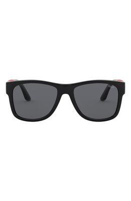 Polo Ralph Lauren 54mm Rectangular Sunglasses in Black