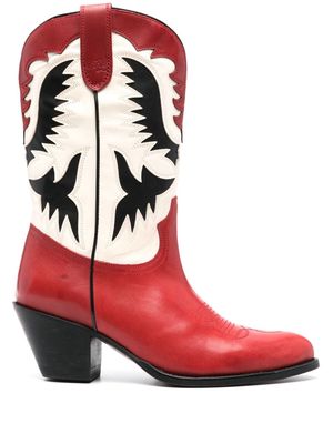 Polo Ralph Lauren 65mm Western leather ankle boots - Red
