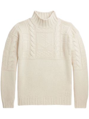 Polo Ralph Lauren Anchor Aran-knit jumper - Neutrals
