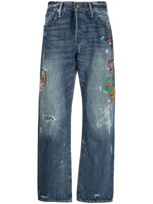 Polo Ralph Lauren appliqué-detailing straight-leg jeans - Blue