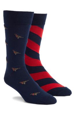 Polo Ralph Lauren Assorted 2-Pack Pheasant Stripe Dress Socks