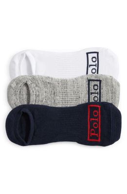 Polo Ralph Lauren Assorted 3-Pack Original Label Liner Socks in Grey Asst
