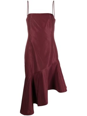 Polo Ralph Lauren asymmetric taffeta midi dress - Red