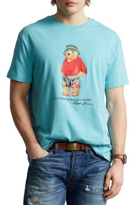 Polo Ralph Lauren Bear Logo Graphic T-Shirt in Turquoise Bucket Hat Bear