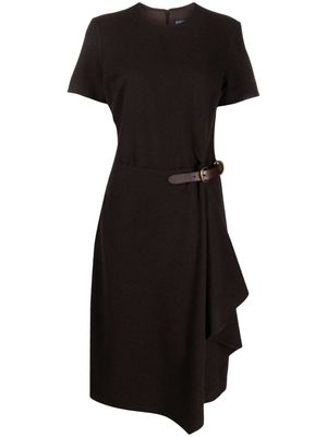 Polo Ralph Lauren belted draped dress - Brown
