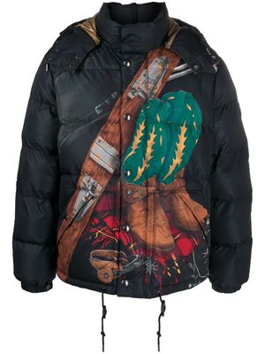 Polo Ralph Lauren Boulder graphic-print padded jacket - Black