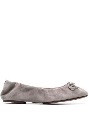 Polo Ralph Lauren bow-detail ballerina shoes - Grey