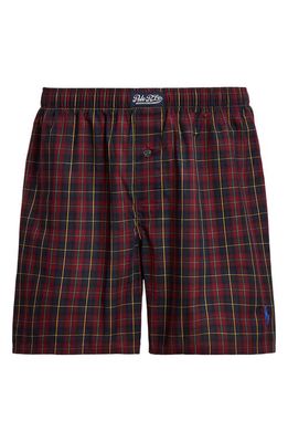 Polo Ralph Lauren Brentwood Plaid Woven Cotton Boxers in Red