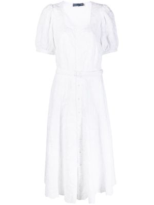 Polo Ralph Lauren broderie-anglaise belted dress - White