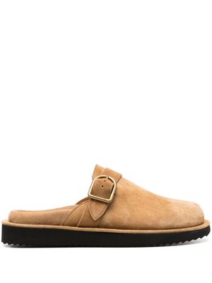 Polo Ralph Lauren buckle-strap suede mules - Brown