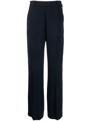 Polo Ralph Lauren button-embossed wide-leg trousers - Blue