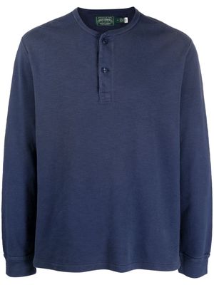 Polo Ralph Lauren button-up cotton sweatshirt - Blue