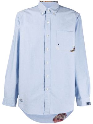 Polo Ralph Lauren button-up patchwork shirt - Blue