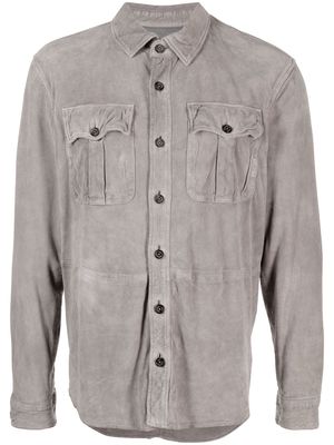 Polo Ralph Lauren button-up suede shirt jacket - Grey