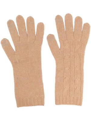 Polo Ralph Lauren cable-knit cashmere gloves - Brown
